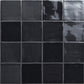Wandfliese Craft Charcoal glänzend 13x13cm 1. Sorte