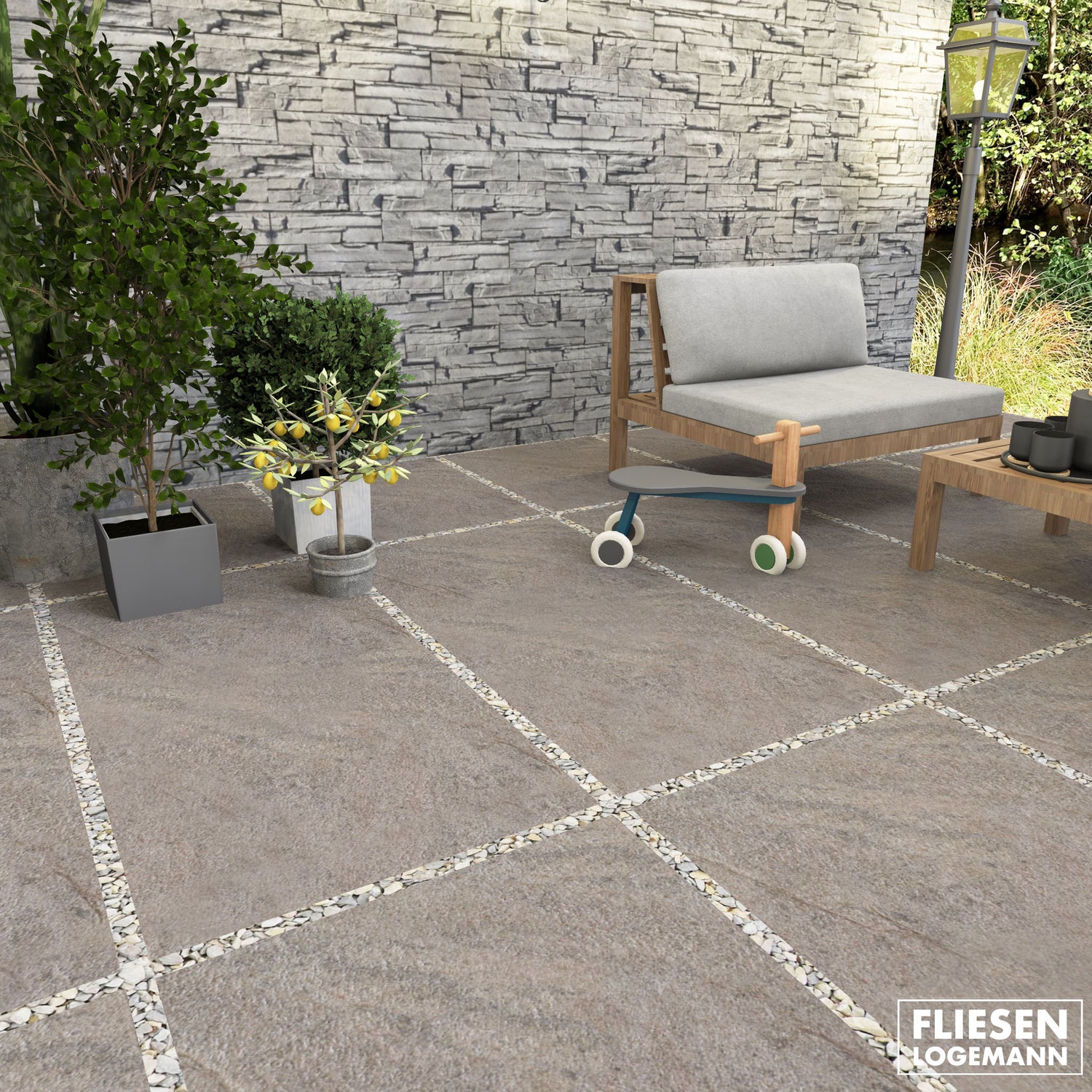 Terrassenplatten Feinsteinzeug