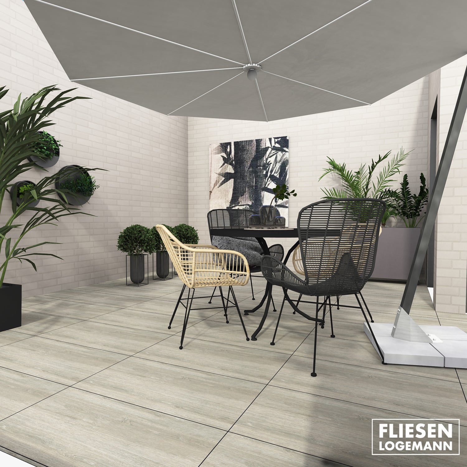 Terrassenplatten Holzoptik