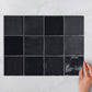 Wandfliese Craft Charcoal glänzend 13x13cm 1. Sorte